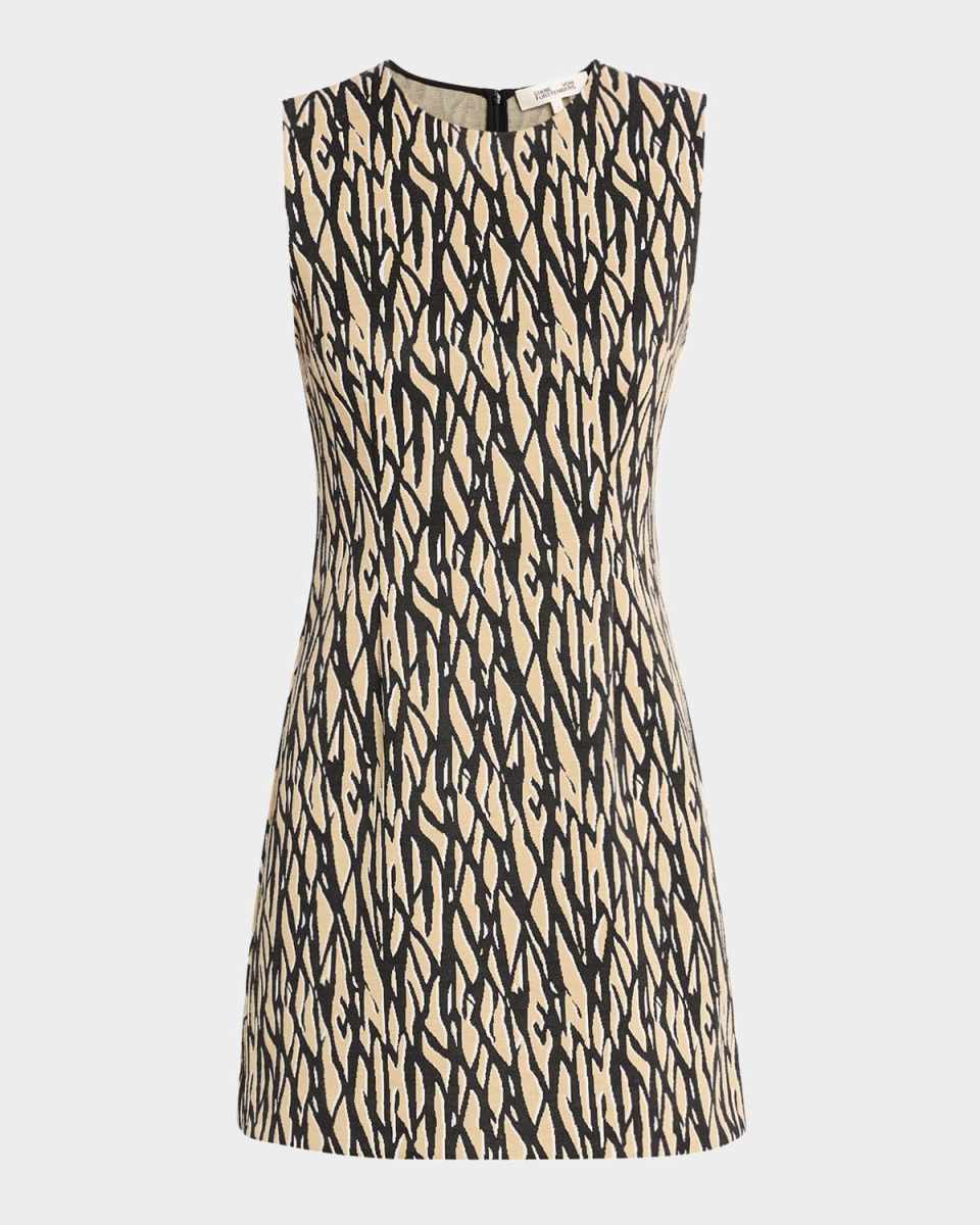 Ruby Sleeveless Abstract Intarsia Mini Dress